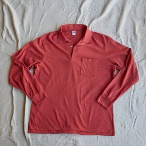 Vintage red long sleeve polo